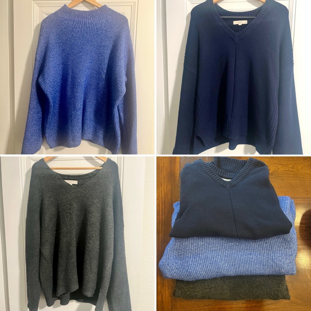 VGUC Bundle x3 Ann Taylor LOFT Sweaters (XL)